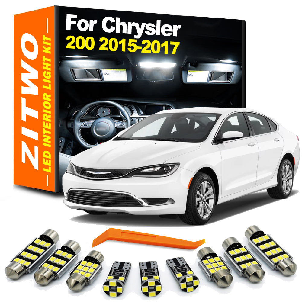AutoGlowLED 14Pcs Canbus LED Interior Light Kit for Chrysler 200 2015-2017