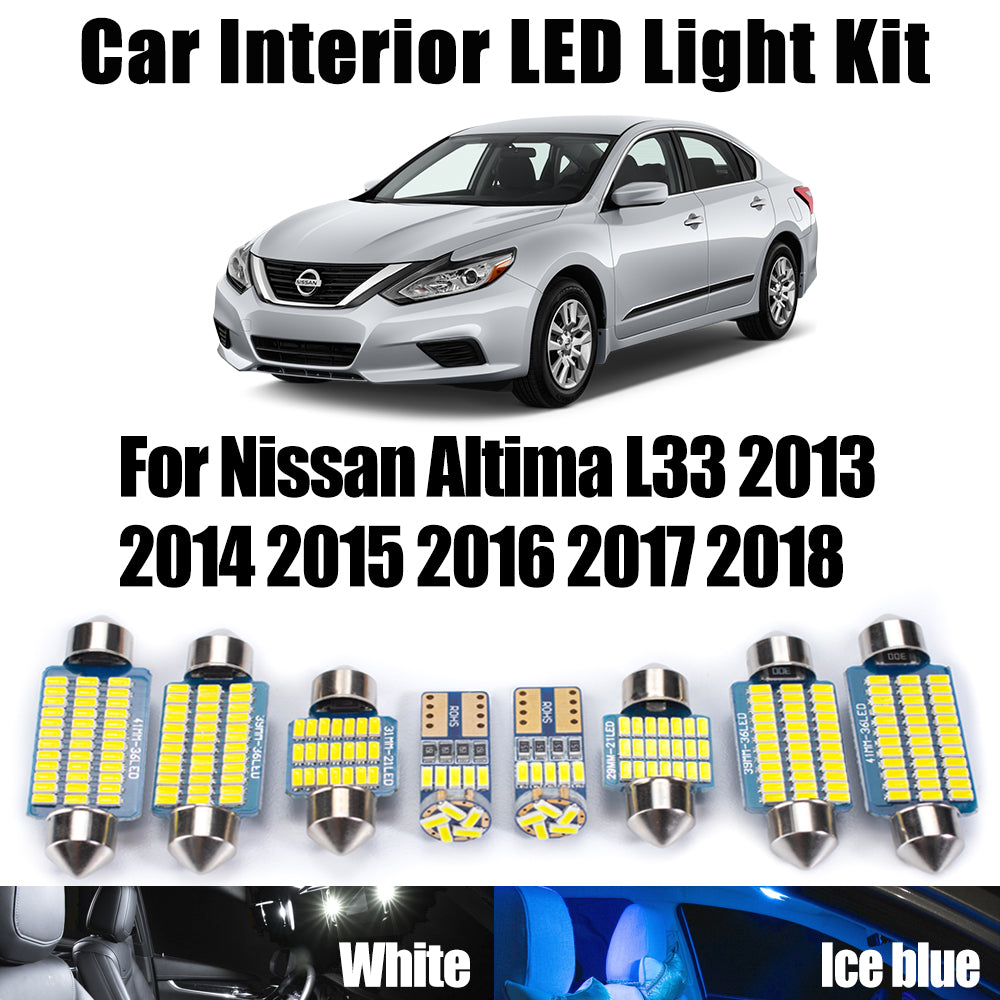 AutoGlowLED 13Pcs Canbus LED Interior Light Kit for Nissan Altima L33 2013-2018