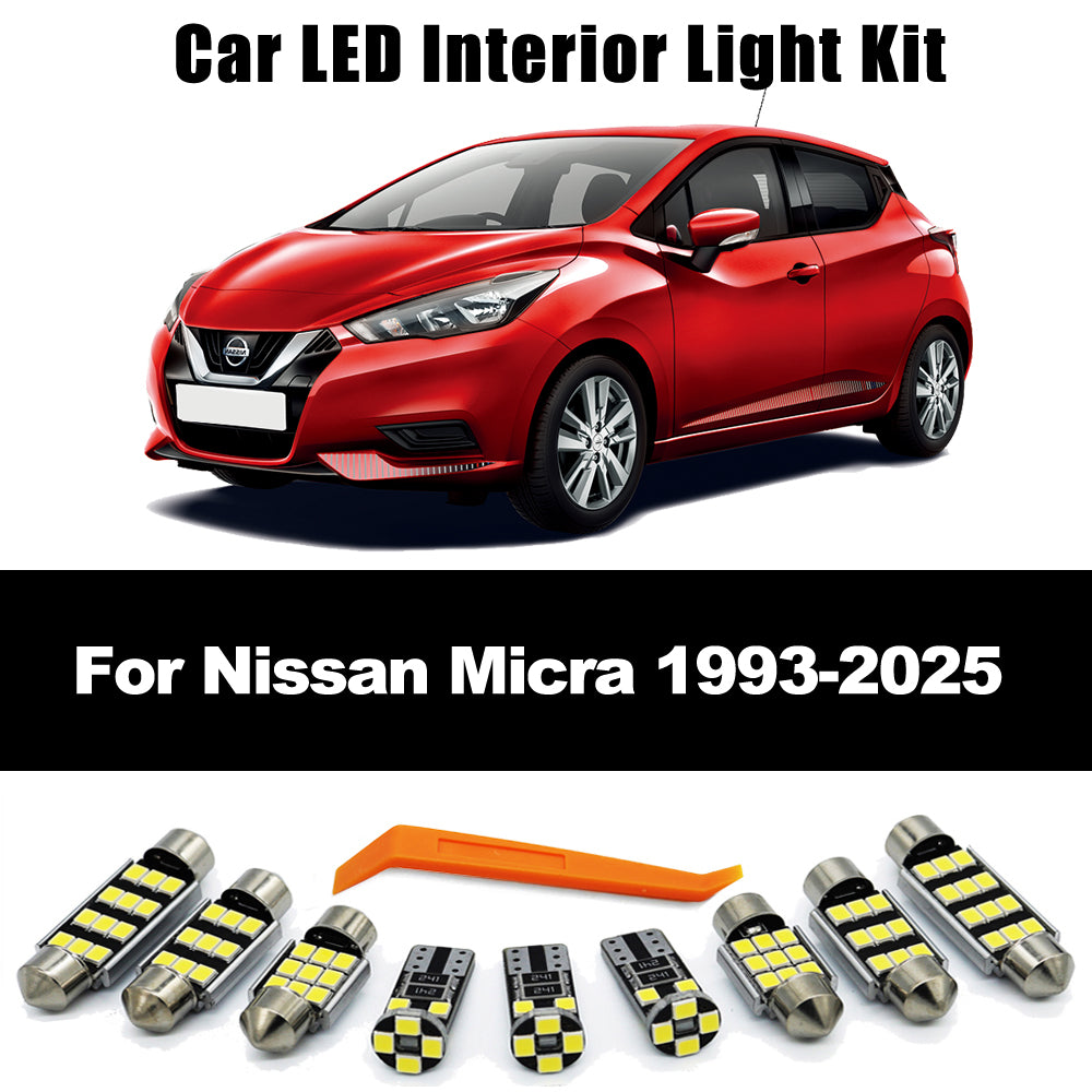 AutoGlowLED Nissan Micra K11 K12 K13 K14 LED Interior Light Kit 1993-2025