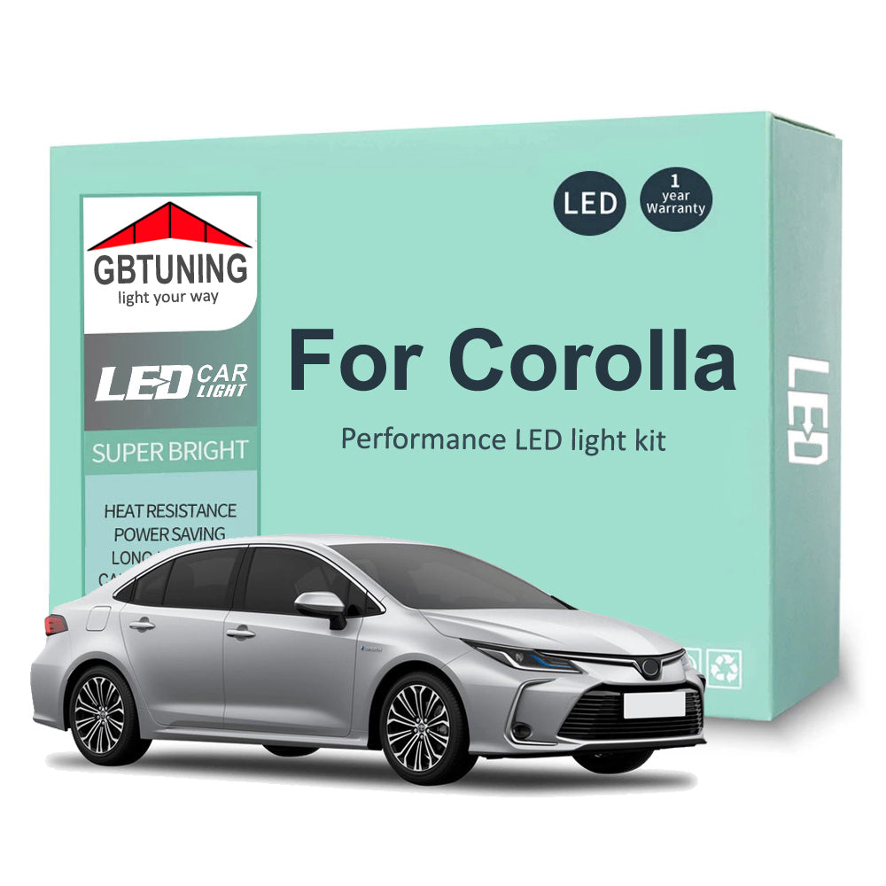 AutoGlowLED LED Interior Light Kit for Toyota Corolla 1987-2021 Canbus