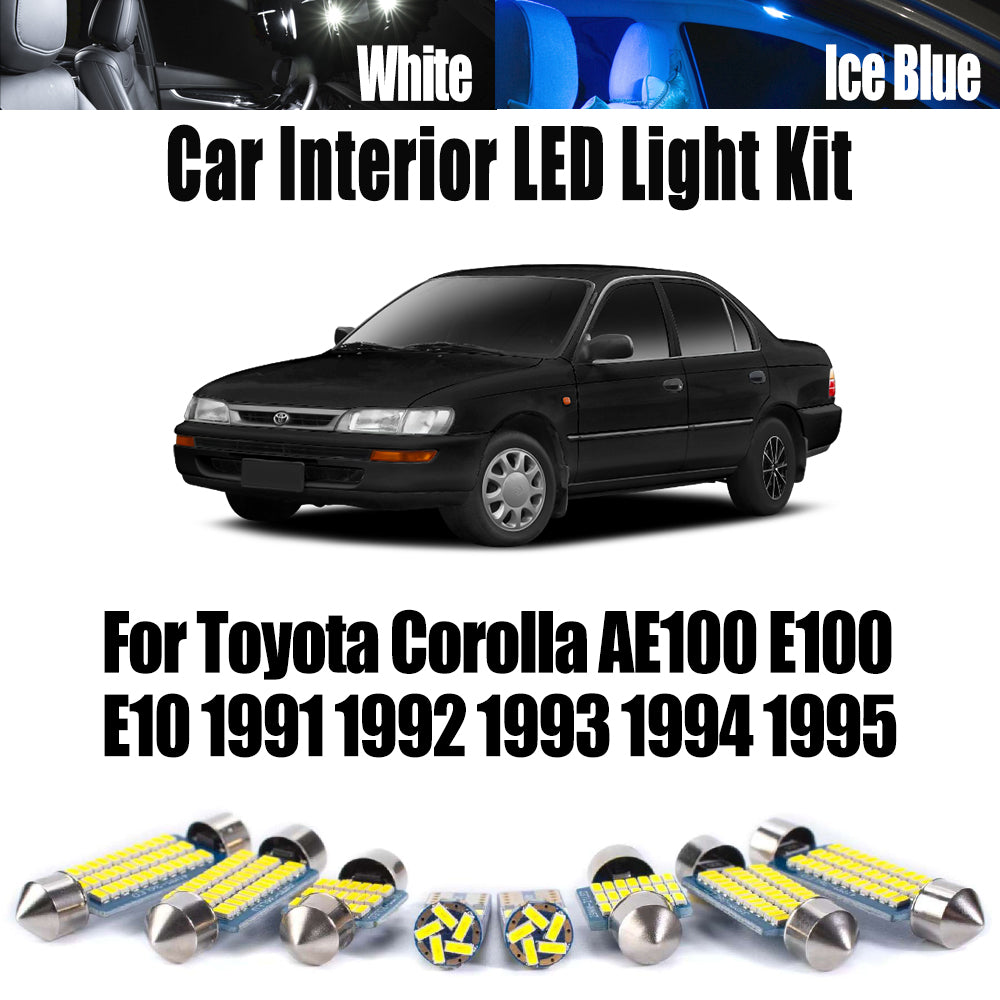 AutoGlowLED LED Interior Light Kit for Toyota Corolla AE100 E100 E10 1991-1995 8Pcs
