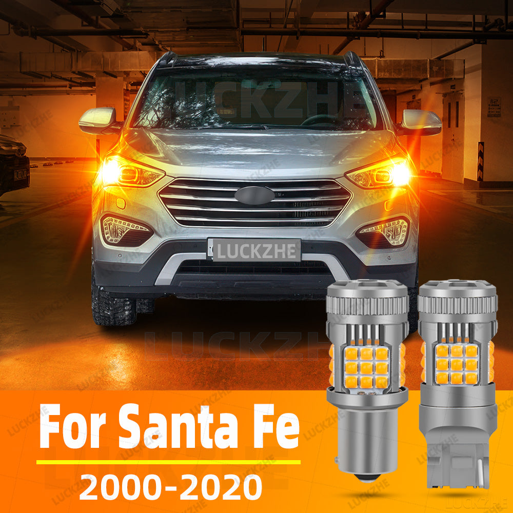 AutoGlowLED Turn Signal LED Lights for Hyundai Santa Fe 2000-2020 Front Rear Amber