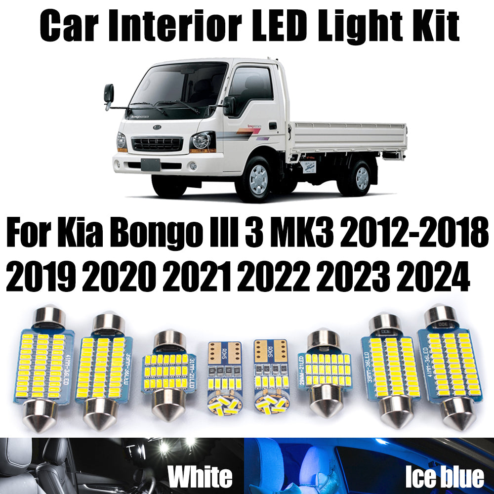 AutoGlowLED 8Pcs LED Interior Light Kit for Kia Bongo III 2012-2024 Canbus