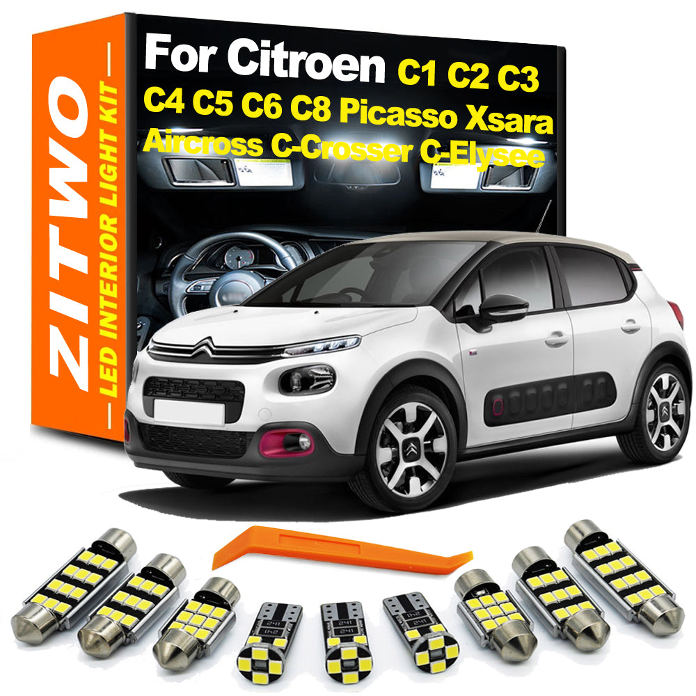 AutoGlowLED Canbus LED Interior Light Kit for Citroen C1-C8 Picasso