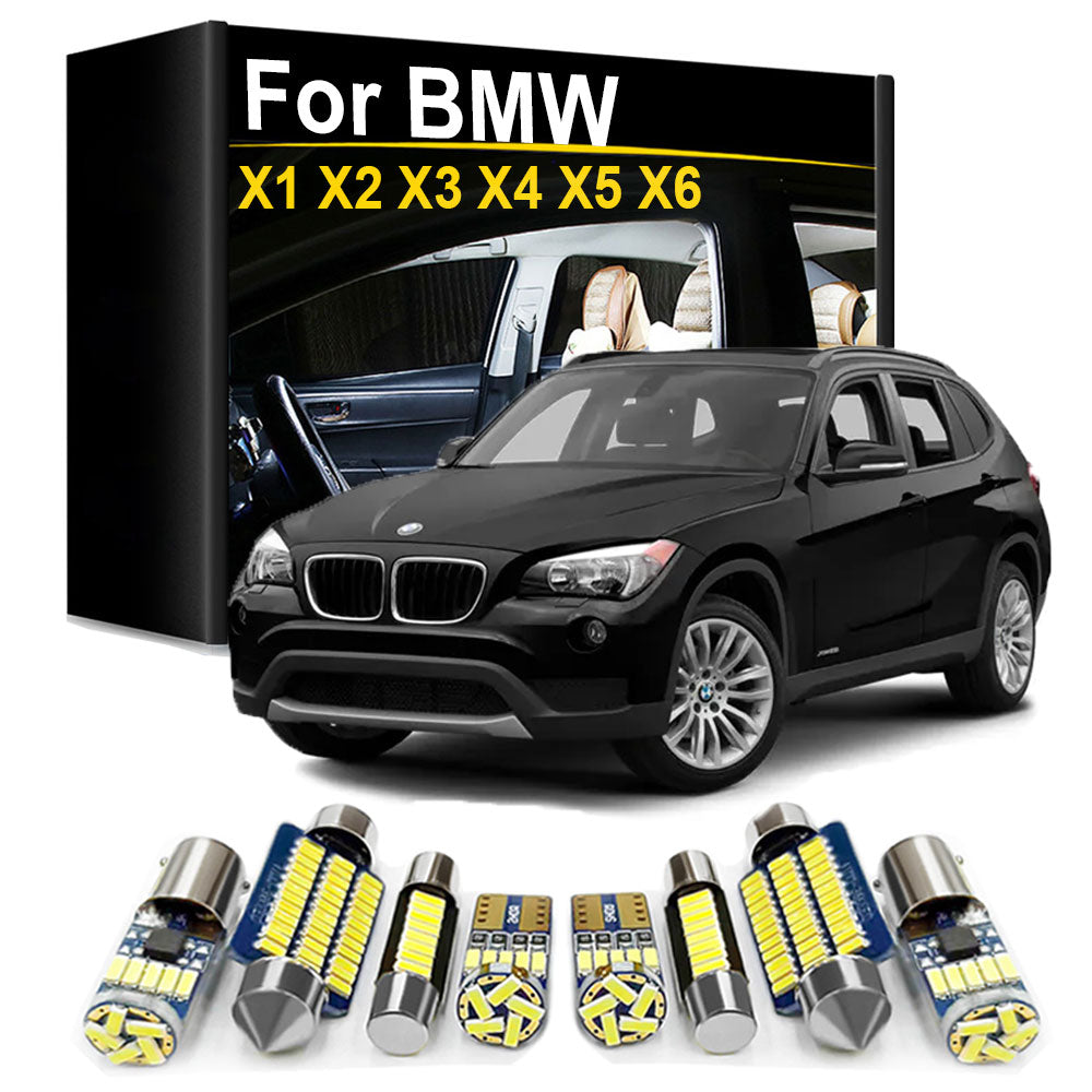 AutoGlowLED BMW X Series Canbus LED Interior Light Kit – No Error Dome Map Trunk Bulbs
