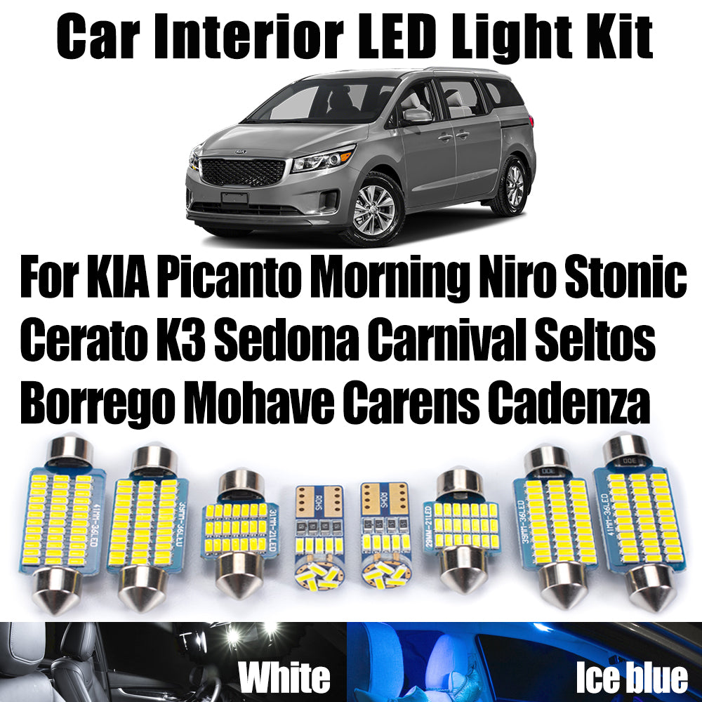 AutoGlowLED KIA LED Interior Light Kit Canbus Dome Trunk Bulbs