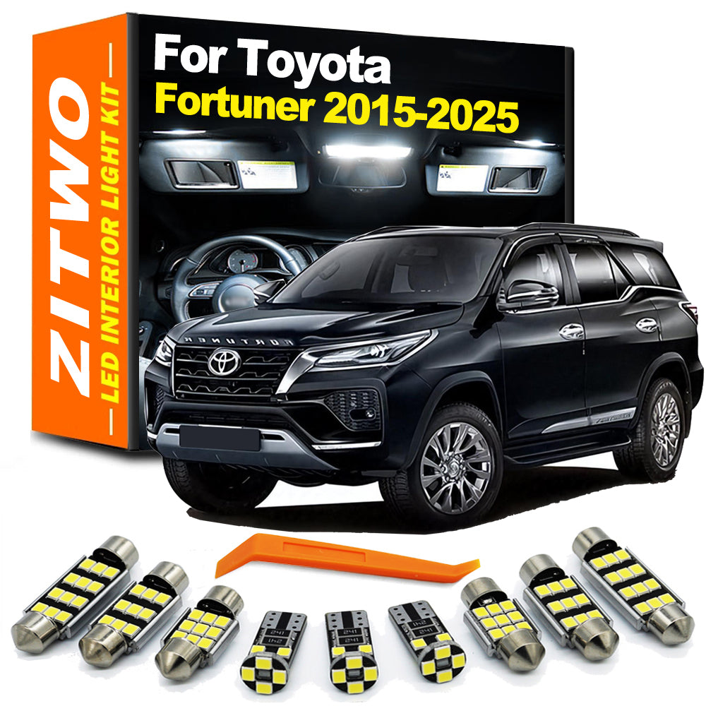 AutoGlowLED Toyota Fortuner 2015-2025 Interior LED Light Kit 8pcs Canbus