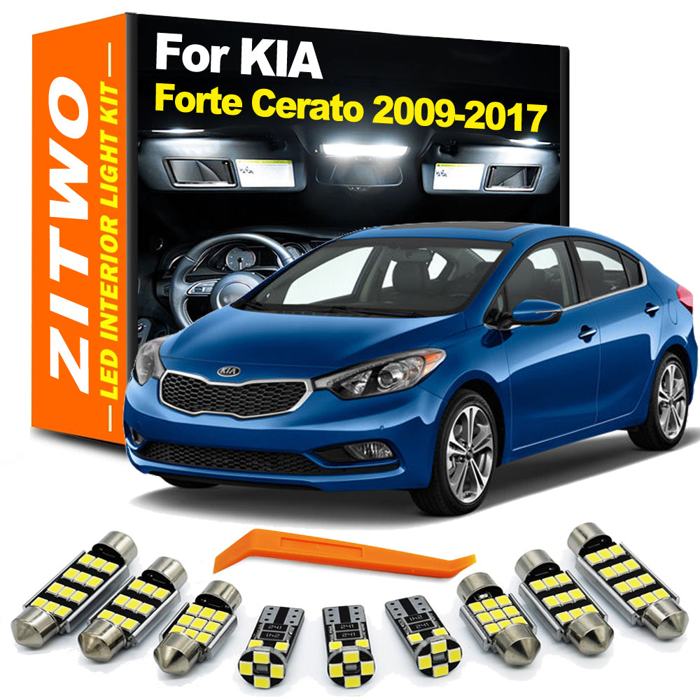 AutoGlowLED 13-Piece LED Interior Light Kit for Kia Forte Cerato K3 2009-2017