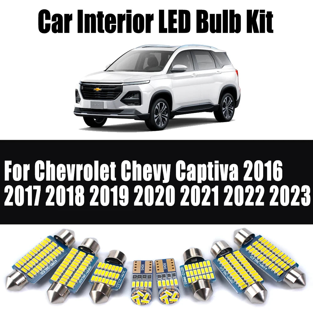 AutoGlowLED 14Pc Canbus LED Interior Light Kit for Chevrolet Captiva 2016-2023