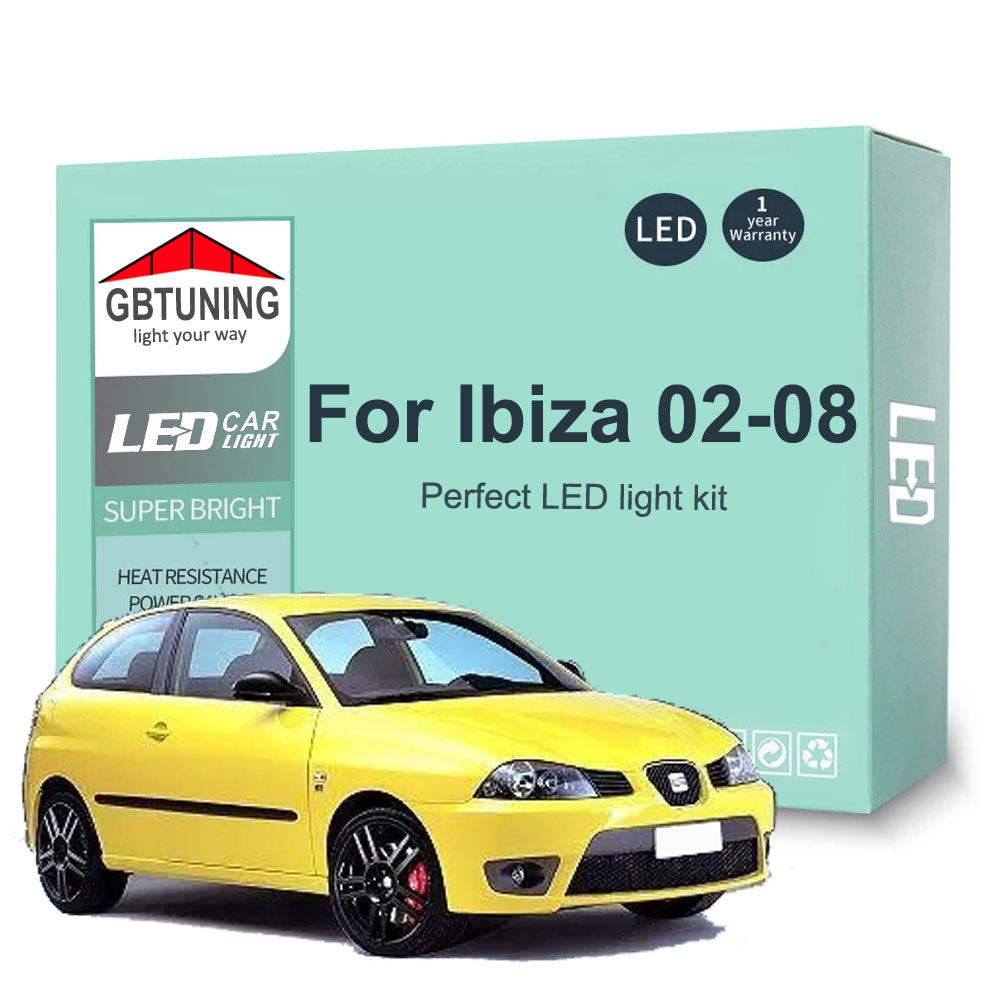 AutoGlowLED 11Pc LED Interior Light Kit for Seat Ibiza IV MK4 6L 2002-2008
