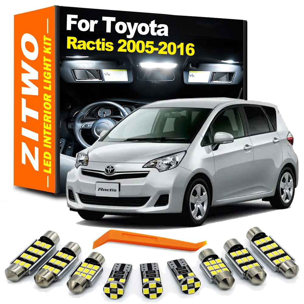 AutoGlowLED 8Pcs LED Interior Light Kit for Toyota Ractis 2005-2016