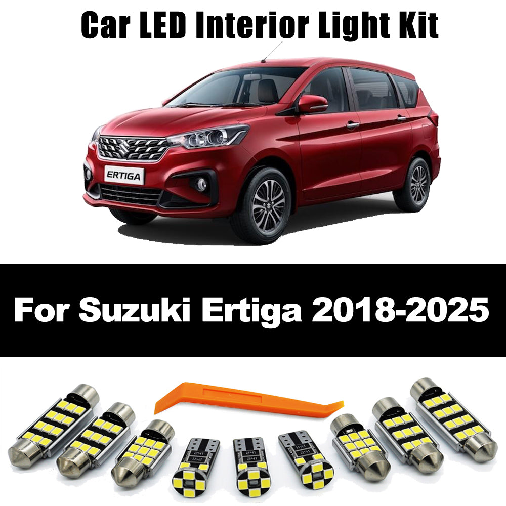 AutoGlowLED 8Pcs LED Interior Light Kit for Suzuki Ertiga 2018-2025
