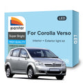 AutoGlowLED LED Interior Light Kit for Toyota Corolla Verso 2004-2009, 6000K White