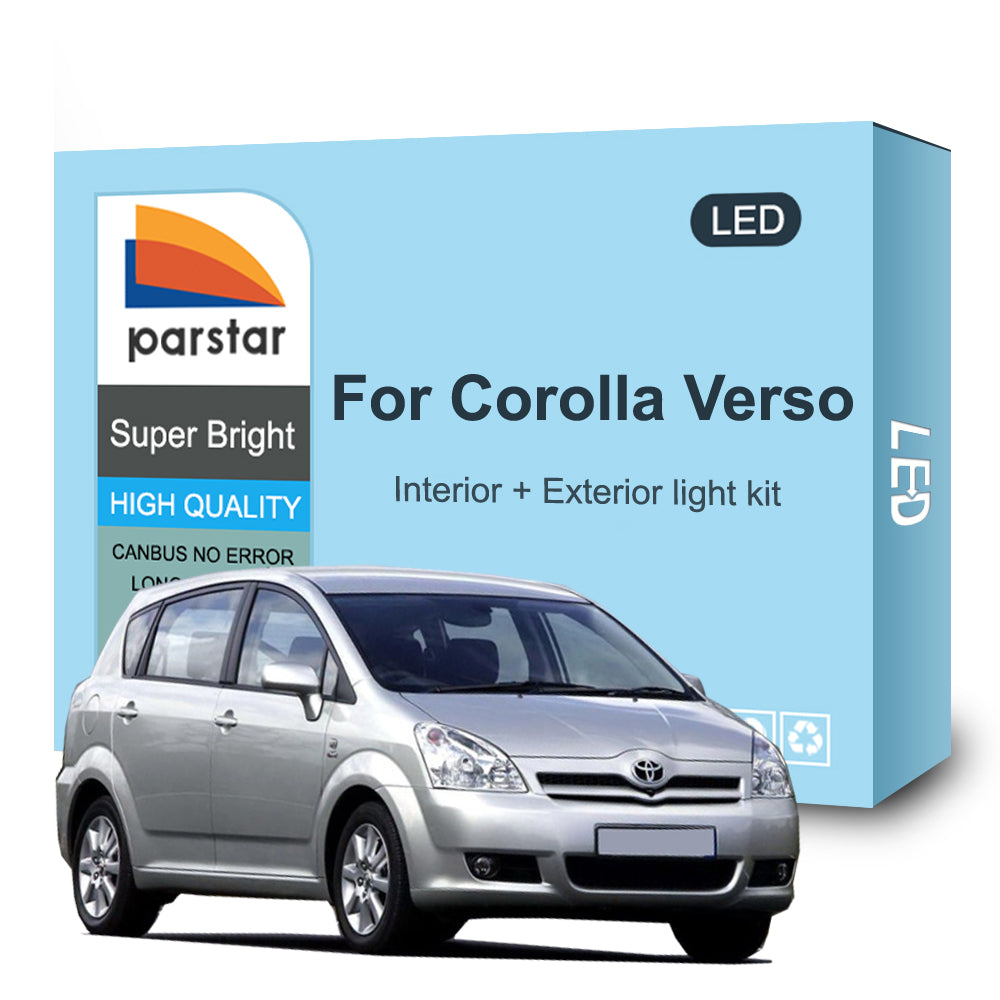 AutoGlowLED LED Interior Light Kit for Toyota Corolla Verso 2004-2009, 6000K White