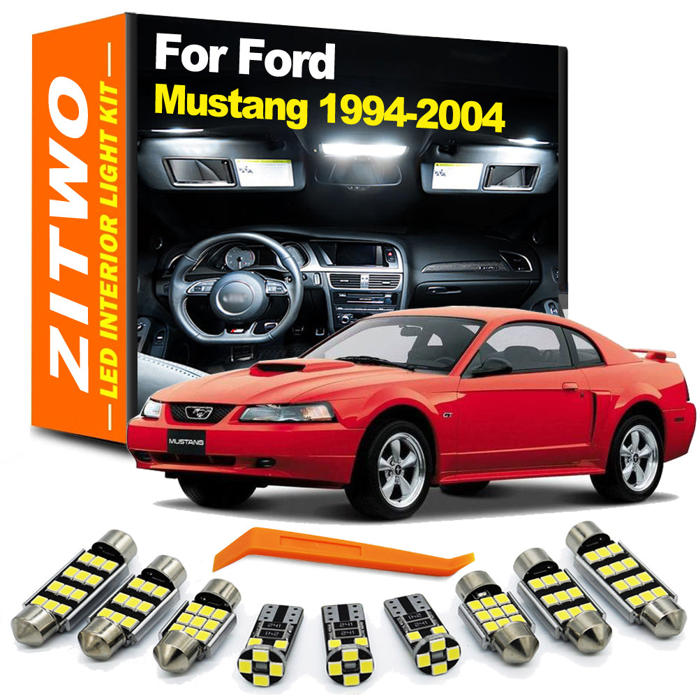 AutoGlowLED 13Pcs LED Interior Light Kit for Ford Mustang 1994-2004