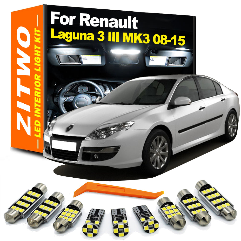 AutoGlowLED 16-Piece LED Interior Light Kit for Renault Laguna 3 (2008-2015)