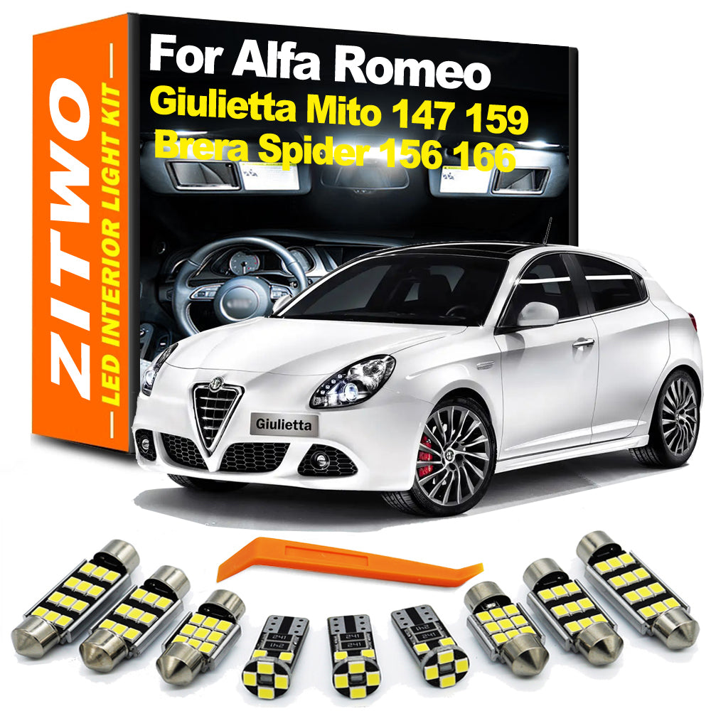 AutoGlowLED Canbus LED Interior Light Kit for Alfa Romeo Models