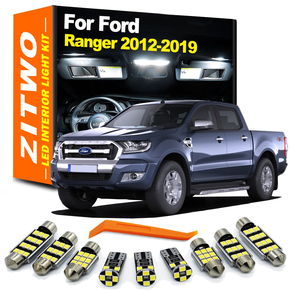 AutoGlowLED 12Pcs LED Interior Light Kit for Ford Ranger 2012-2019