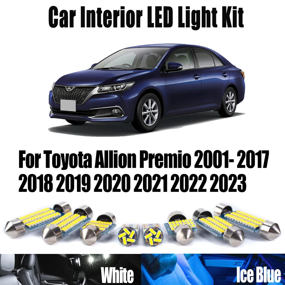 AutoGlowLED Canbus LED Interior Light Kit for Toyota Allion Premio 2001-2023