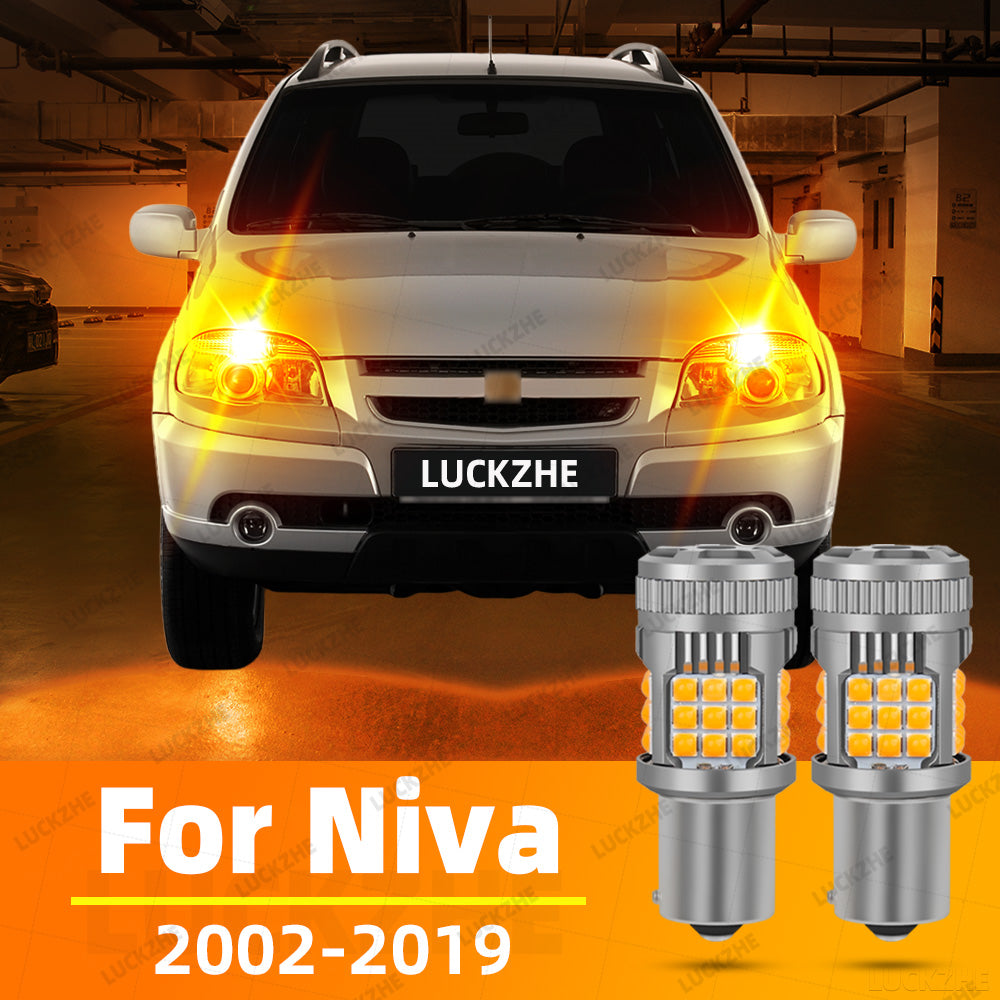 AutoGlowLED LED Turn Signal Bulbs for Chevrolet Niva 2123 Amber