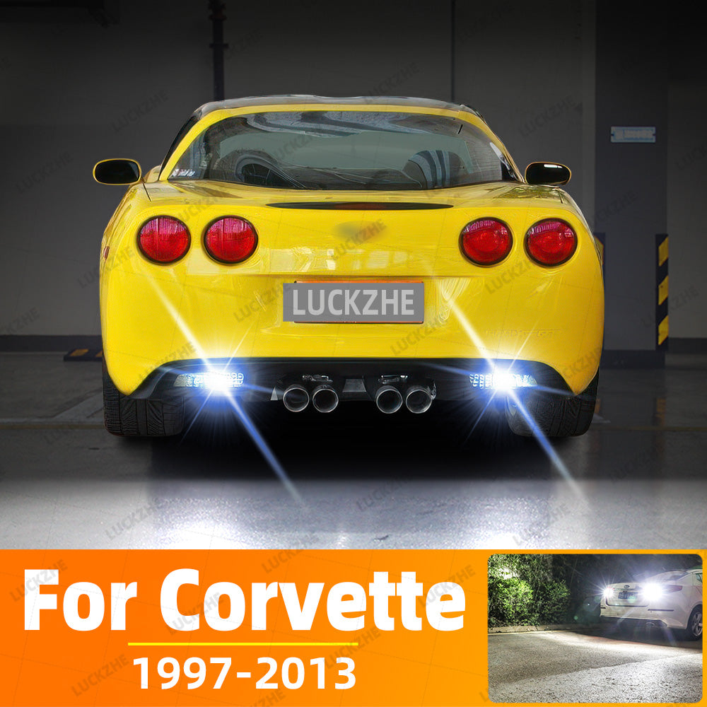 AutoGlowLED LED Reverse Light Bulbs P21W BA15S Canbus for Chevrolet Corvette 1997-2004