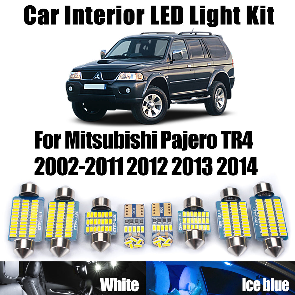 AutoGlowLED 11Pc Canbus LED Interior Light Kit for Mitsubishi Pajero TR4 2002-2014
