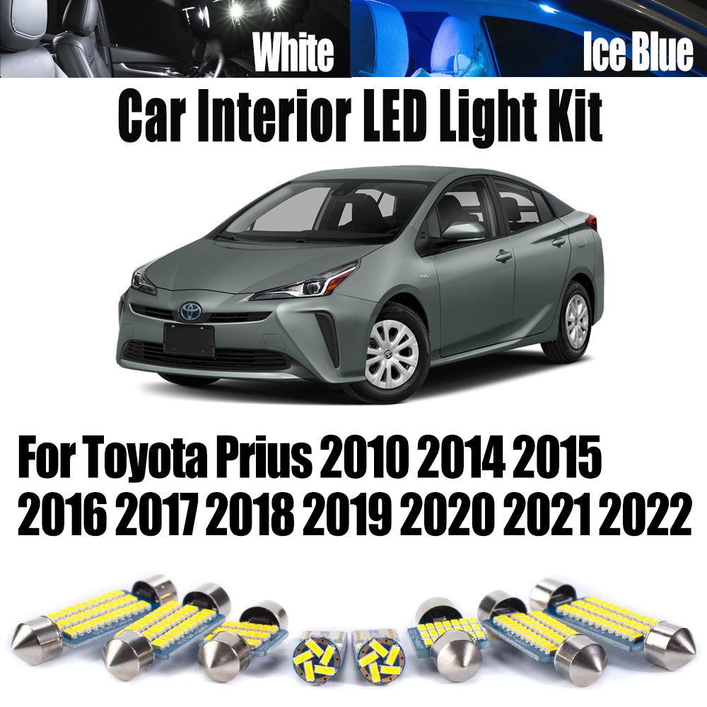 AutoGlowLED 12Pc Canbus LED Interior Light Kit for Toyota Prius 2010-2022
