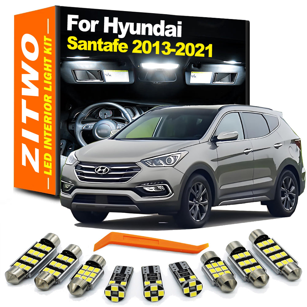 AutoGlowLED 12Pcs LED Interior Light Kit for Hyundai Santa Fe 2013-2021