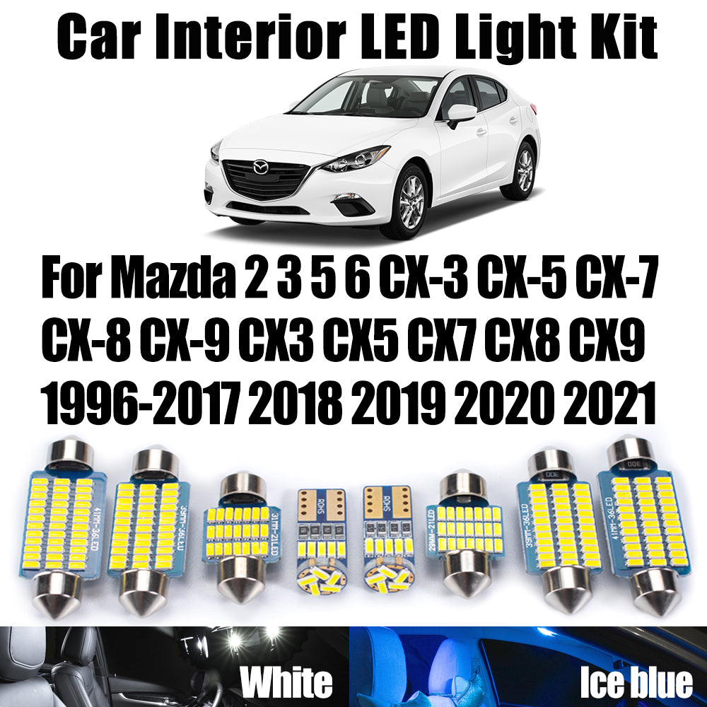 AutoGlowLED Canbus LED Interior Light Kit for Mazda 2 3 5 6 CX-3 CX-5 CX-7 CX-8 CX-9 1996-2021