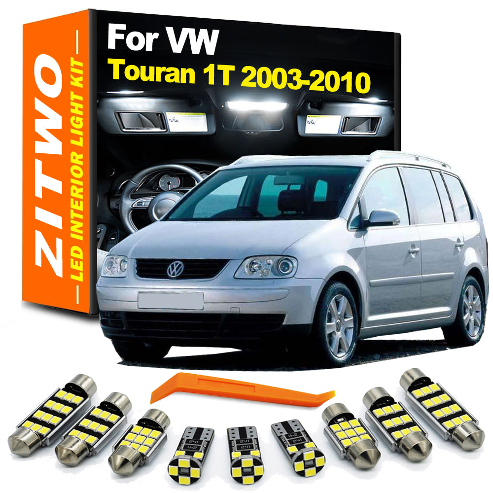AutoGlowLED 13Pcs LED Interior Light Kit for VW Touran 1T 2003-2010