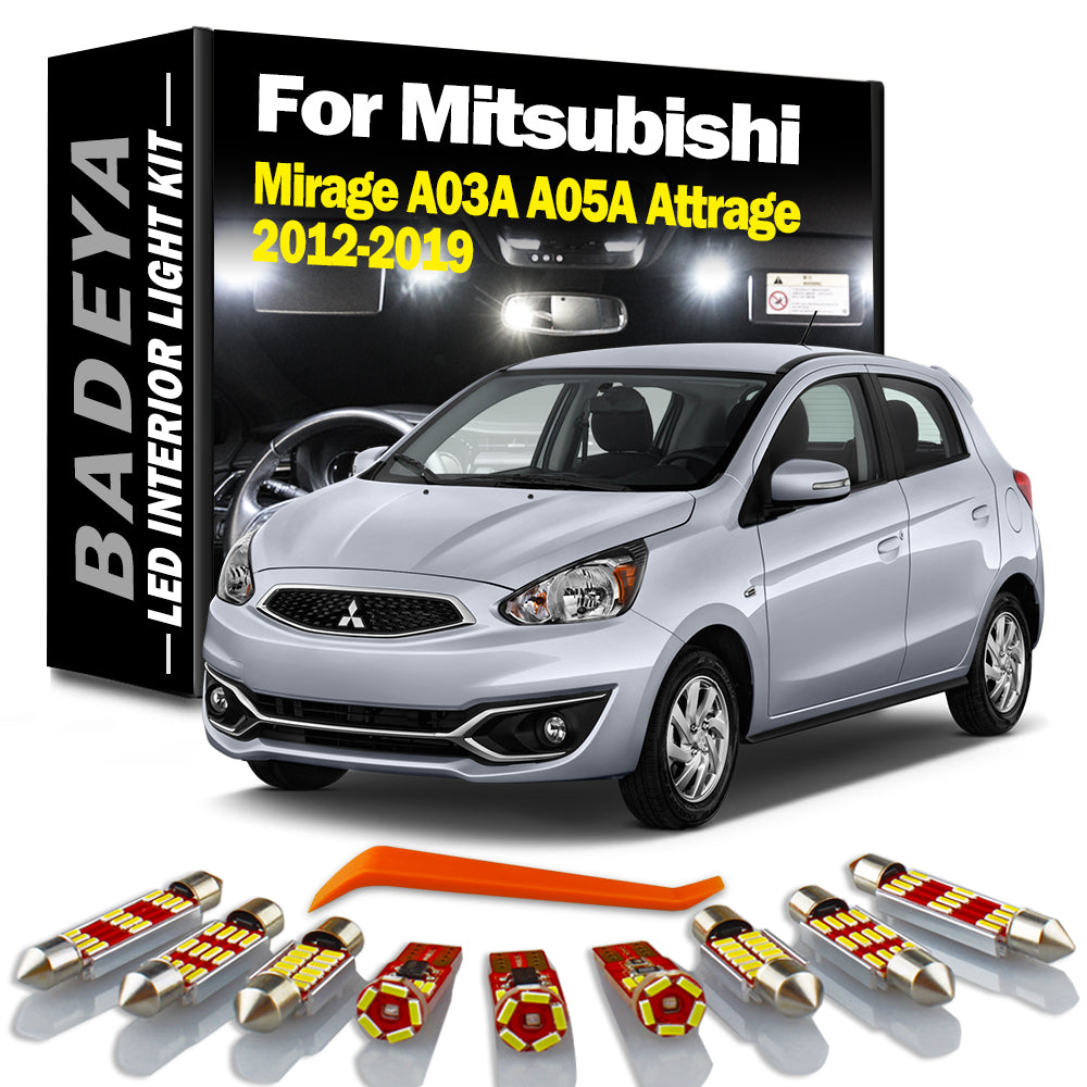 AutoGlowLED Canbus LED Interior Light Kit for Mitsubishi Mirage Attrage 2012-2019