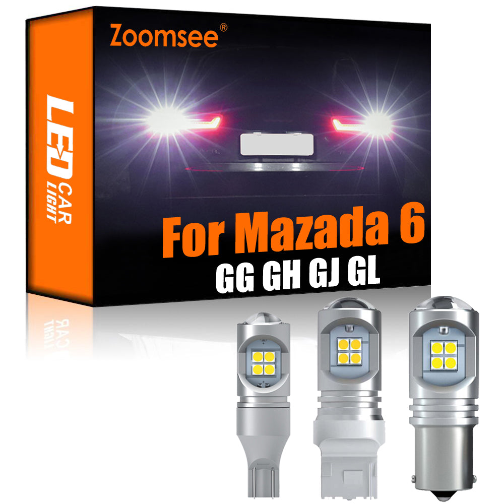 AutoGlowLED Reverse LED Lights for Mazda 6 GG GH GJ GL 2003-2020 Canbus White