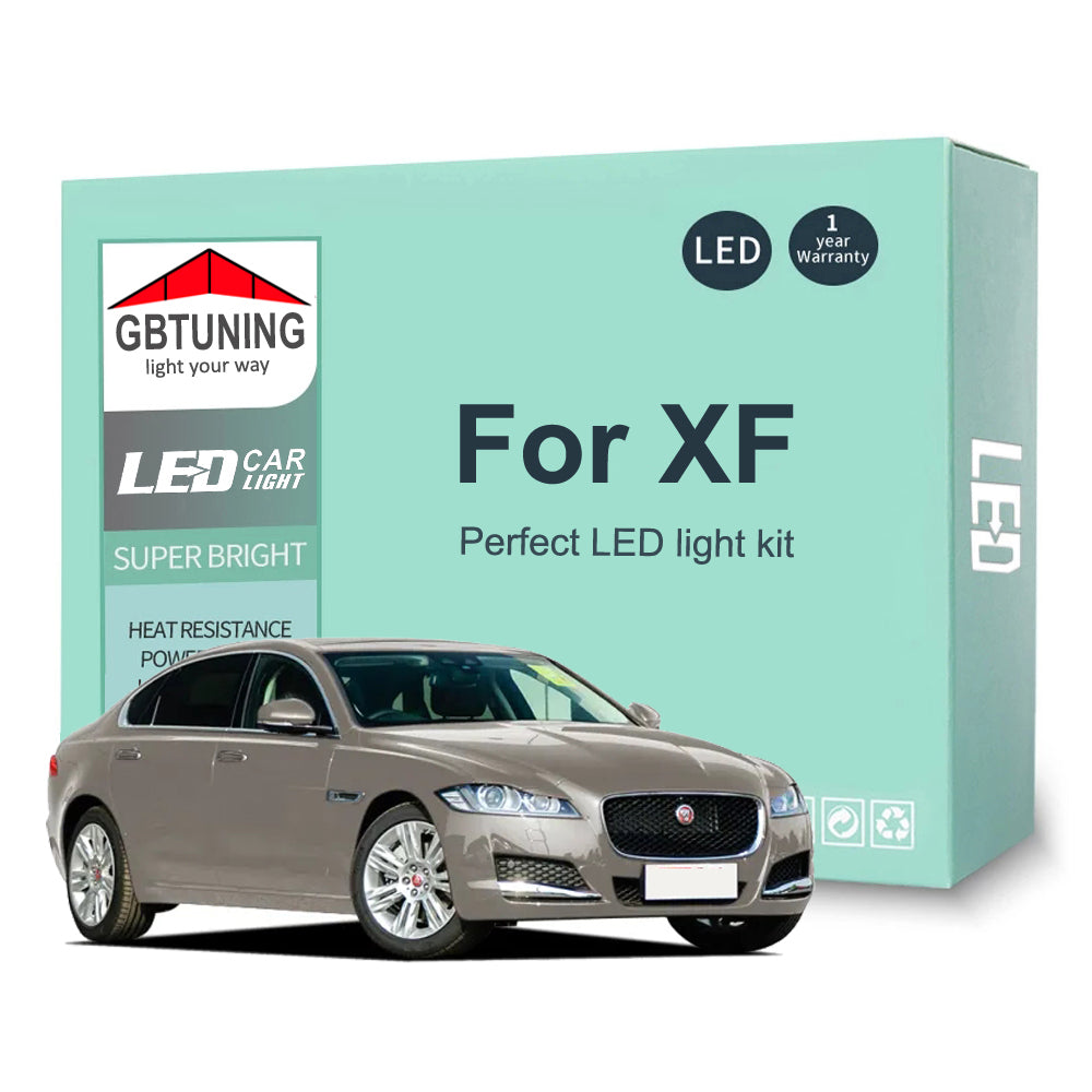 AutoGlowLED 14Pcs LED Interior Light Kit for Jaguar XF 2009-2015 Canbus