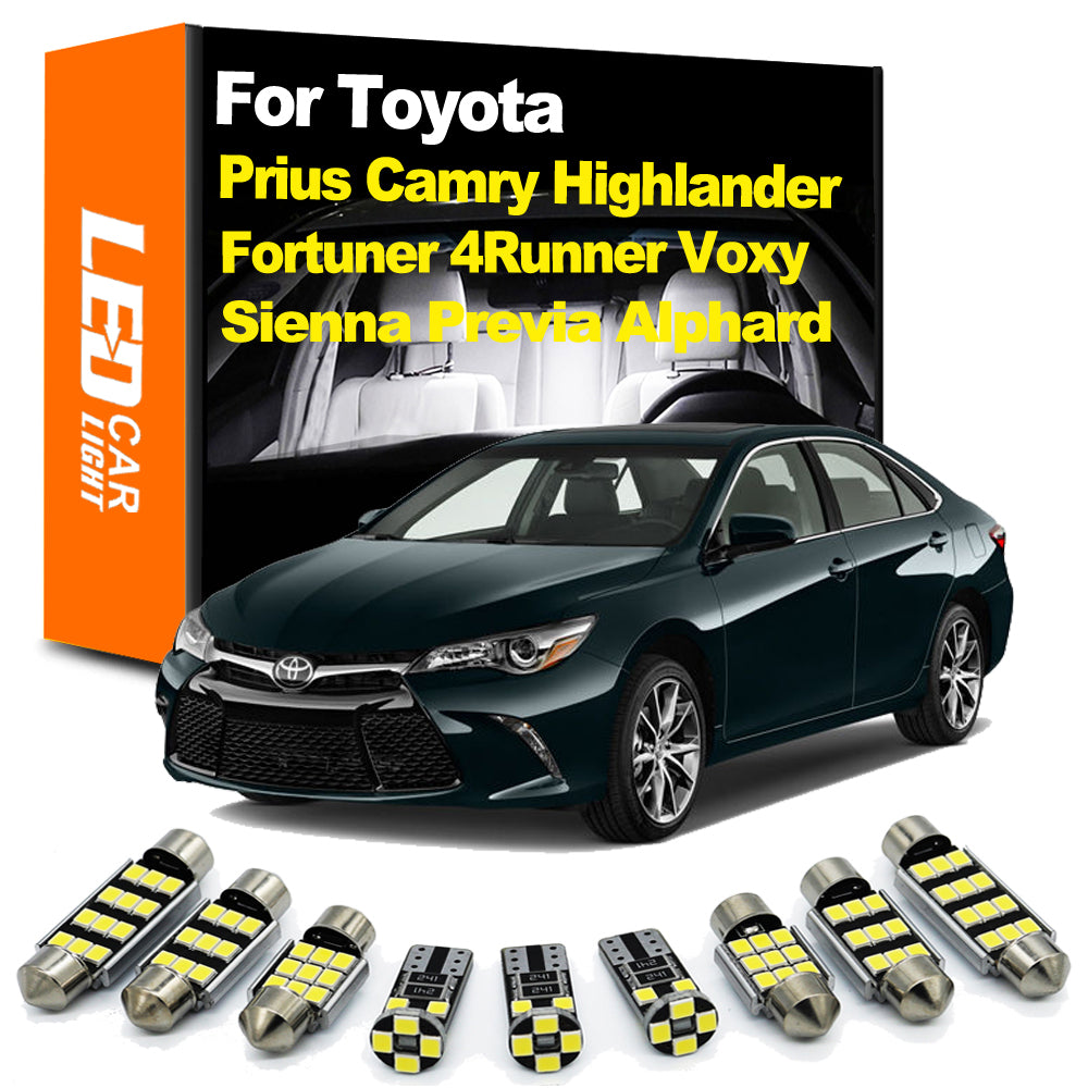 AutoGlowLED Interior LED Light Kit for Toyota Sienna Previa Voxy Alphard Prius Camry Highlander 4Runner Fortuner Canbus
