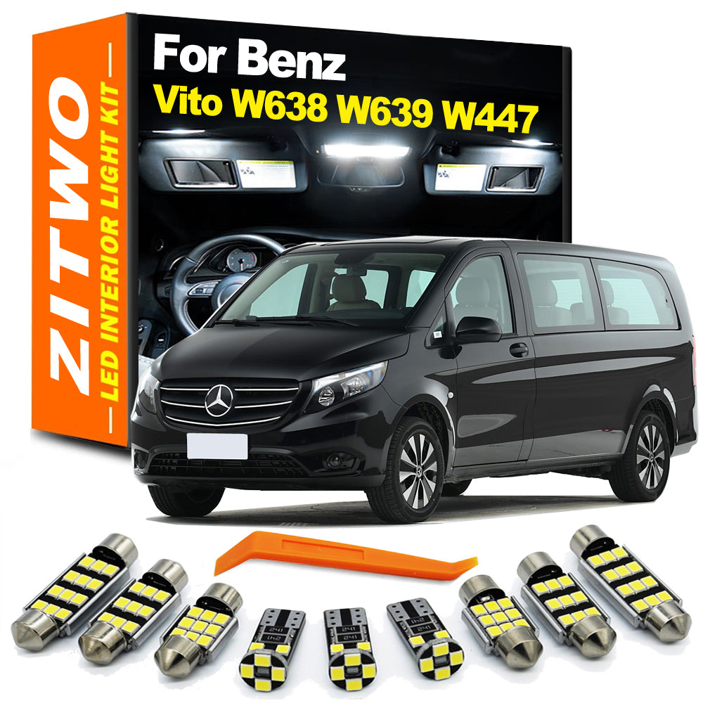 AutoGlowLED Canbus LED Interior Light Kit for Mercedes Vito W638 W639 W447 1996-2019