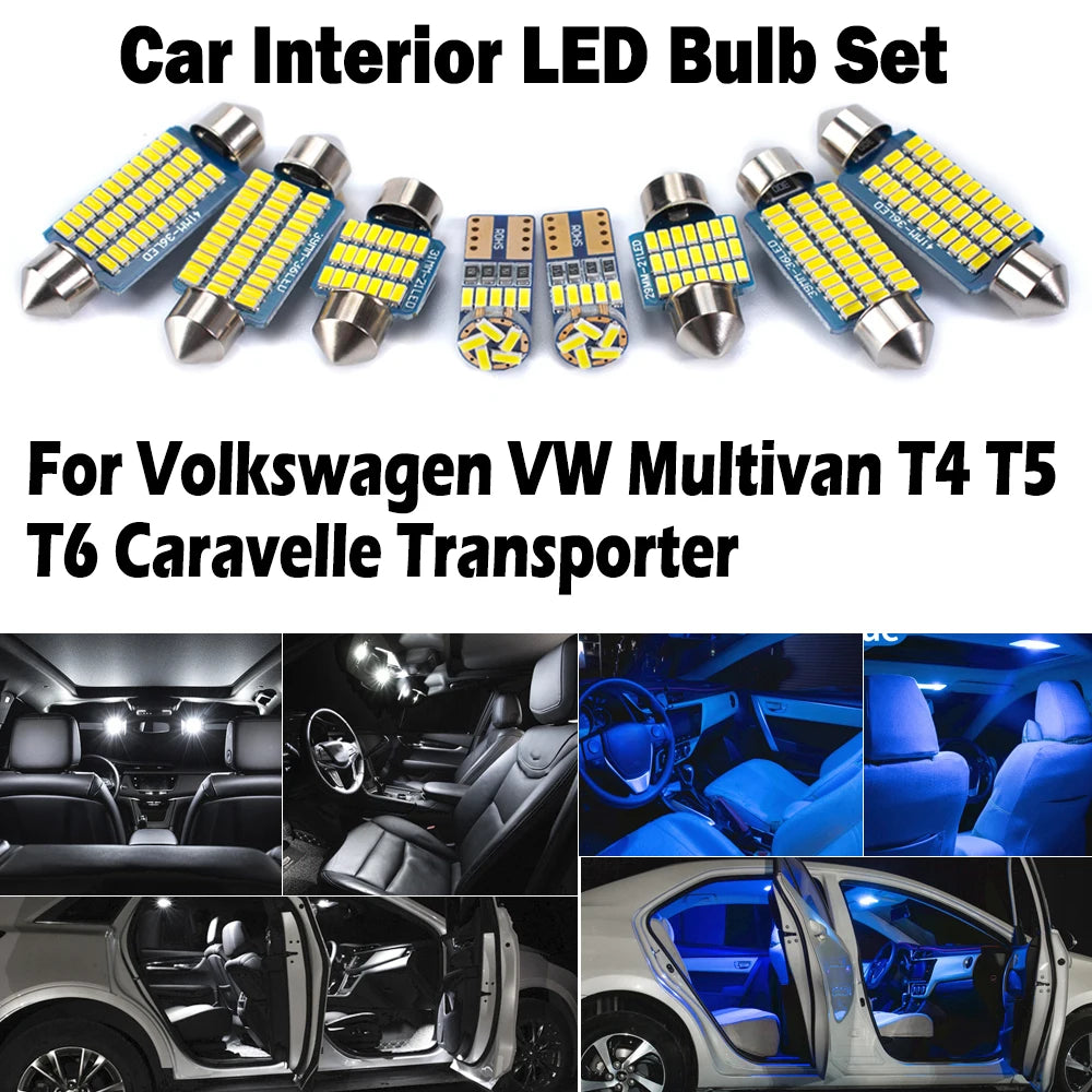 AutoGlowLED LED Interior Light Kit for VW Multivan T4 T5 T6 Caravelle Transporter