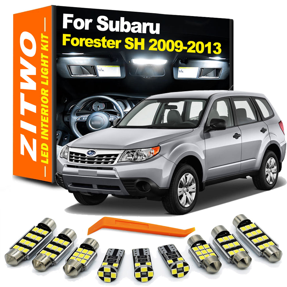 AutoGlowLED 10Pcs LED Interior Light Kit for Subaru Forester SH 2009-2013