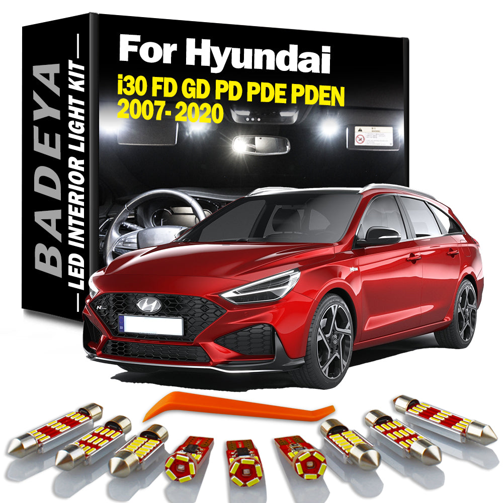 AutoGlowLED Canbus LED Interior Light Kit for Hyundai i30 2007-2020