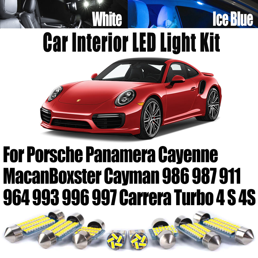AutoGlowLED LED Interior Light Bulbs Kit for Porsche 911 964 993 996 997 991 Cayenne Panamera Macan Boxster Cayman