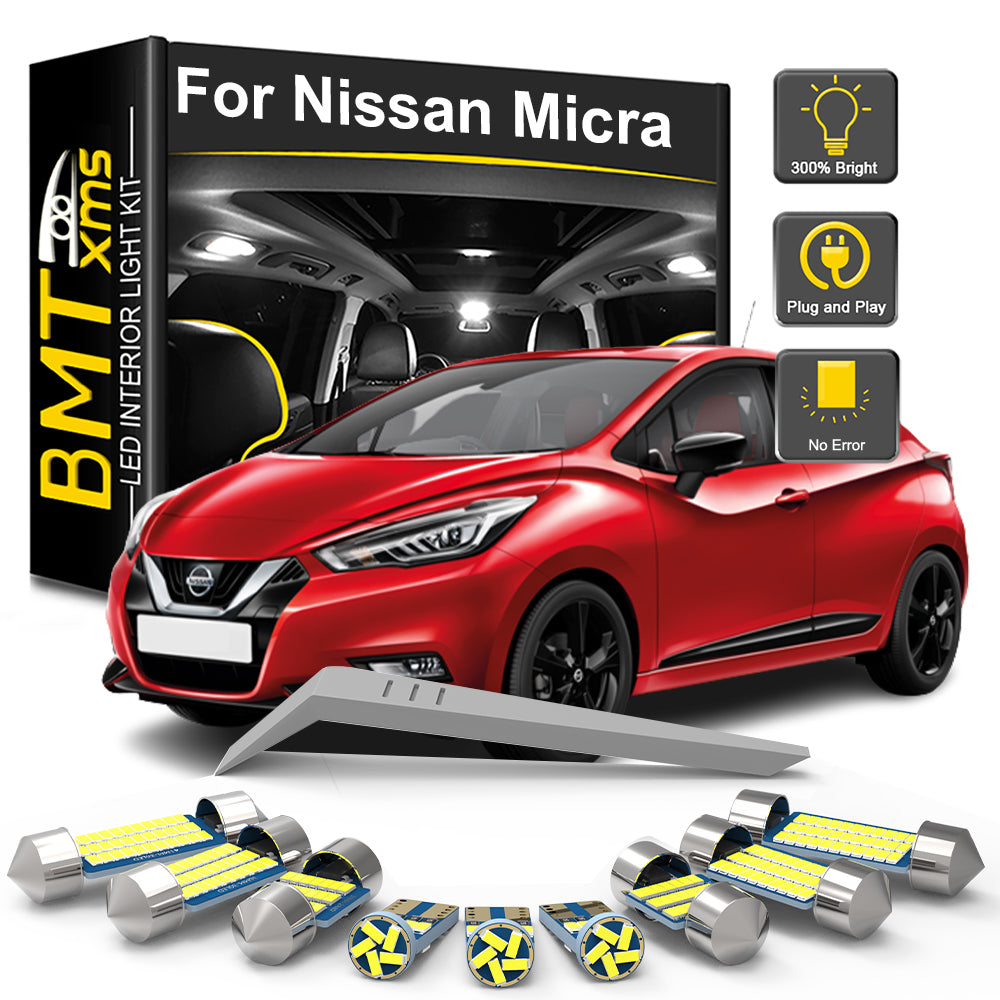 AutoGlowLED Interior LED Light Kit for Nissan Micra K11 K12 K13 K14 1993-2023 Canbus