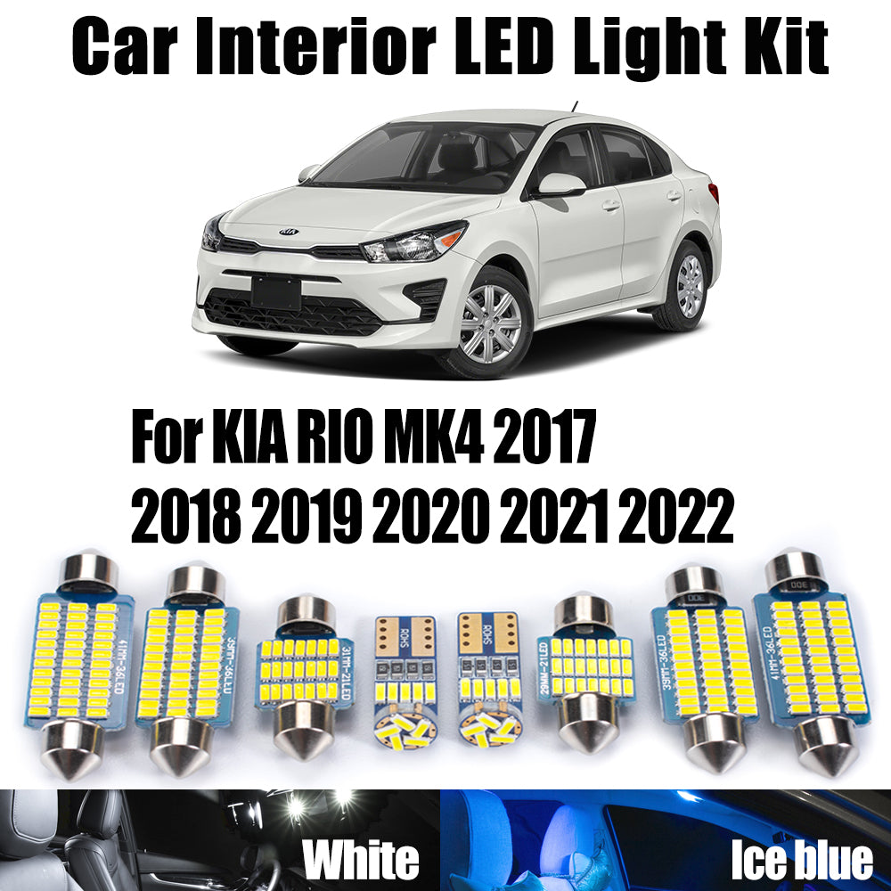 AutoGlowLED 12Pc Canbus LED Interior Light Kit for KIA RIO MK4 2017-2022