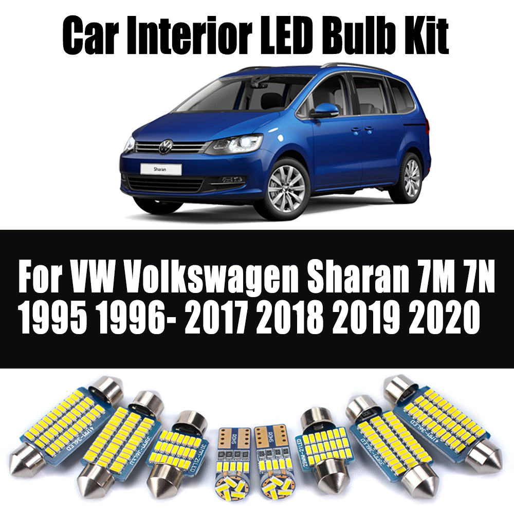 AutoGlowLED LED Interior Light Kit for VW Sharan 7M 7N Canbus