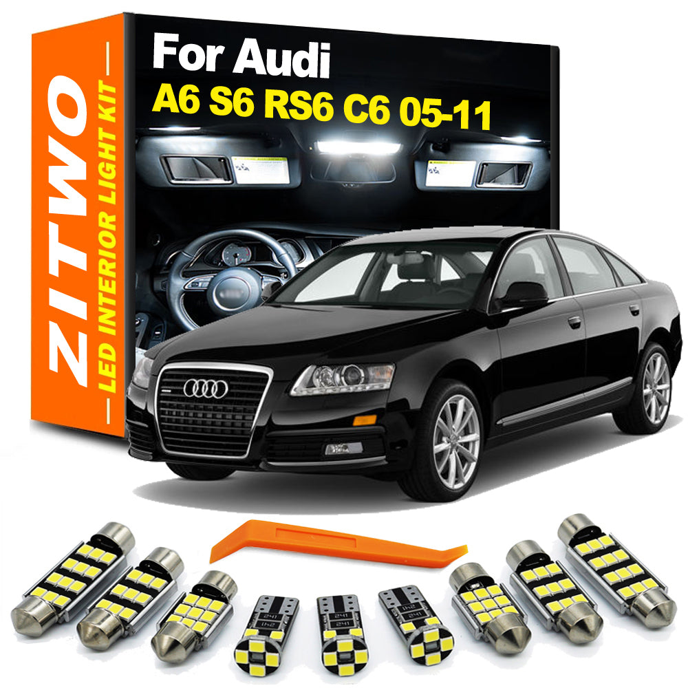 AutoGlowLED LED Interior Light Kit for Audi A6 S6 RS6 C6 2005-2011