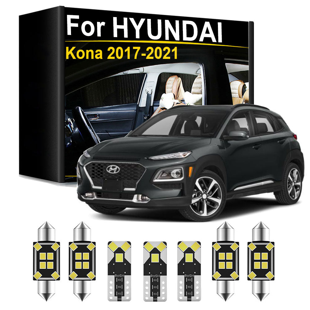 AutoGlowLED Interior LED Light Kit for Hyundai Kona 2017-2021 Canbus 9PCS