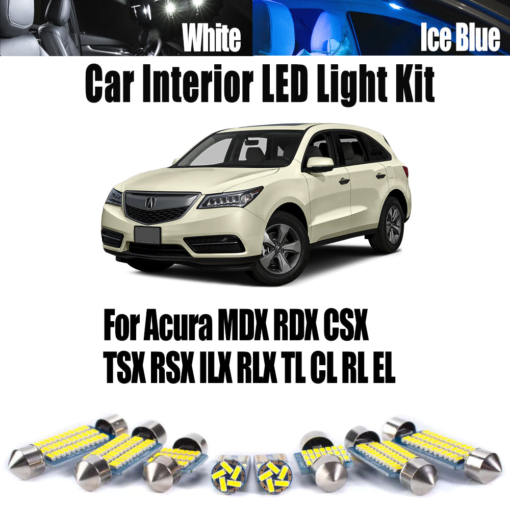 AutoGlowLED Canbus LED Interior Map Dome Light Kit for Acura MDX RDX CSX TSX RSX ILX RLX TL CL RL EL No Error