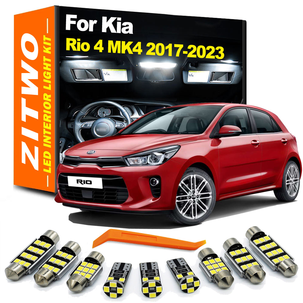 AutoGlowLED 12Pcs Canbus LED Interior Light Kit for KIA Rio 4 2017-2024