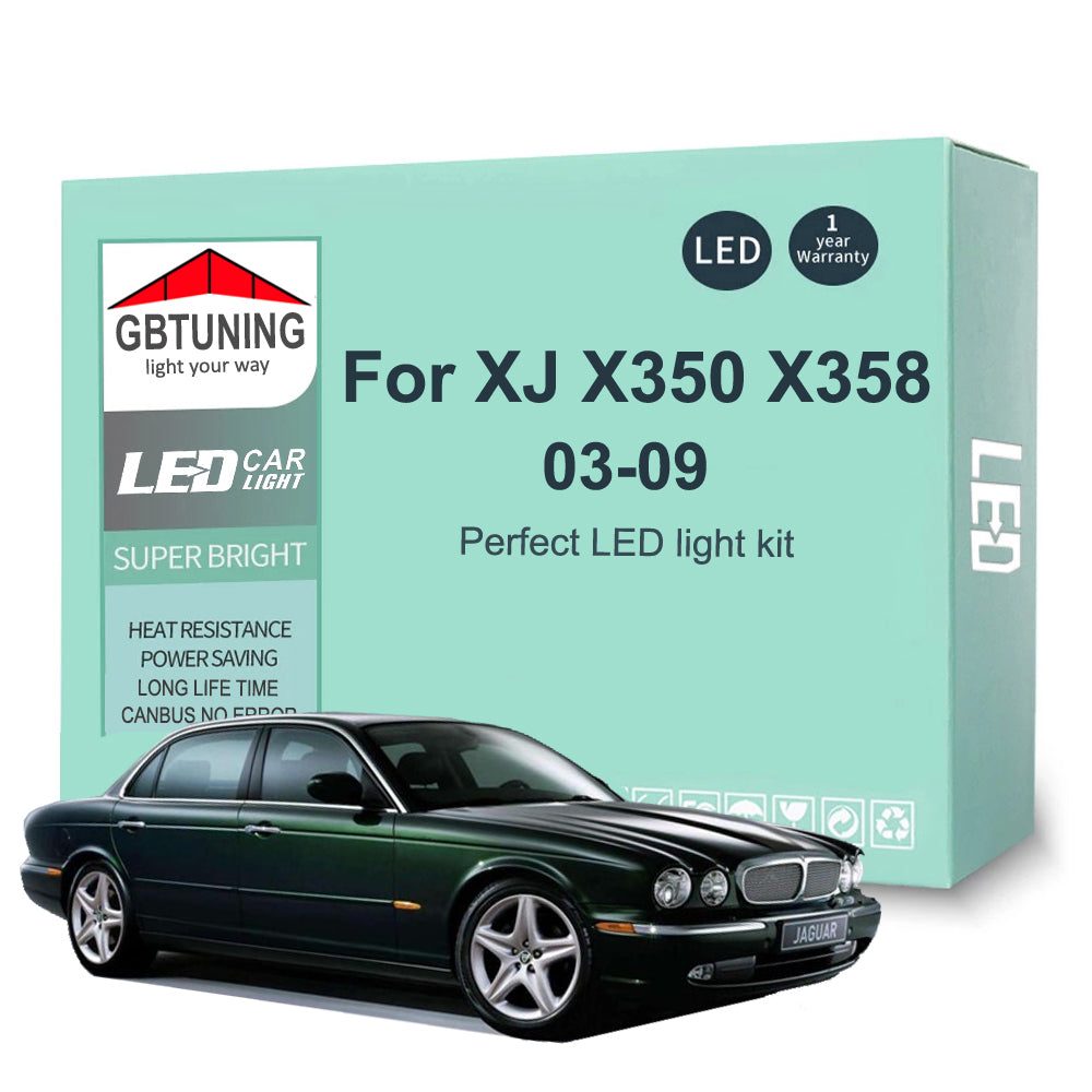 AutoGlowLED 27Pcs Canbus LED Interior Light Kit for Jaguar XJ X350 X358 2003-2009