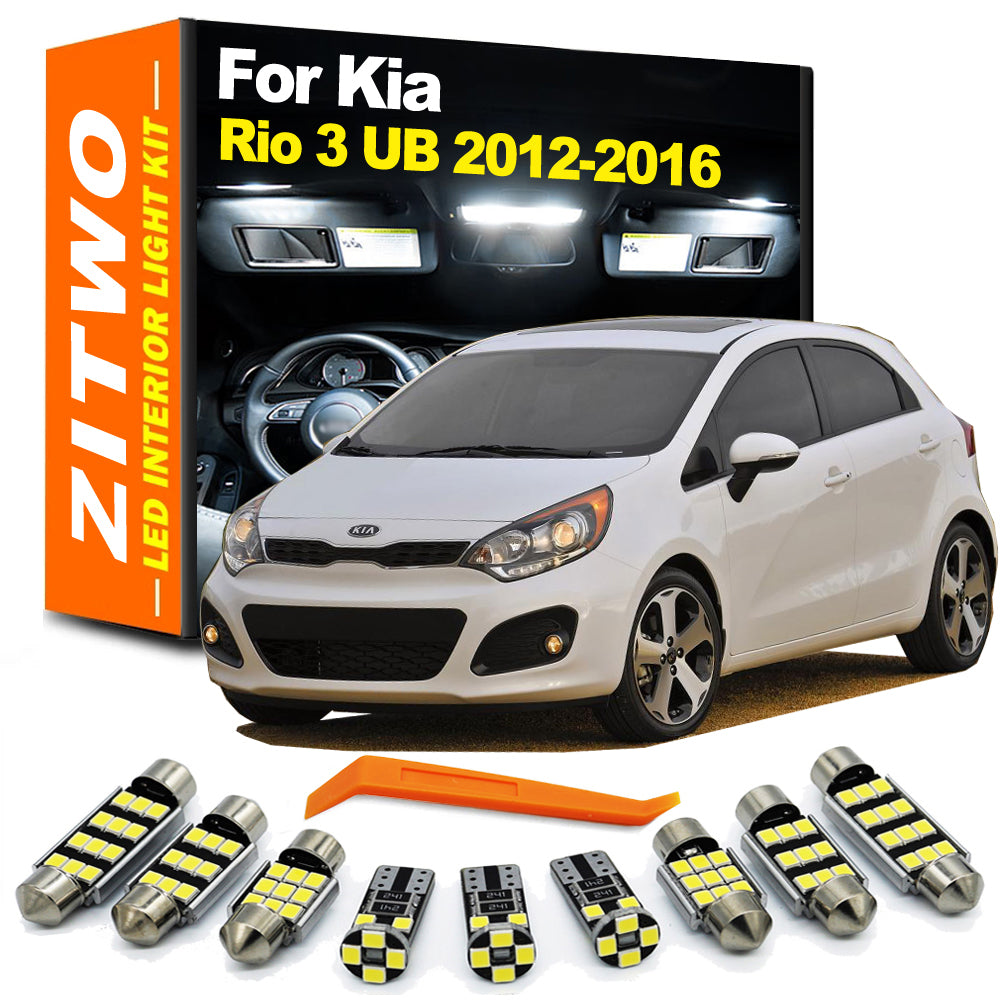 AutoGlowLED Canbus Error Free LED Interior Light Kit for KIA Rio 3 MK3 2012-2016