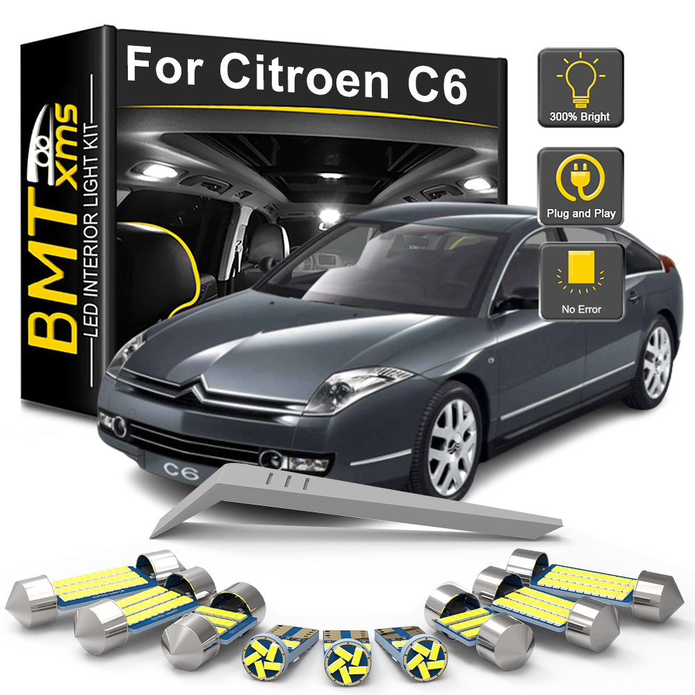 AutoGlowLED Canbus LED Interior Light Kit for Citroen C6 2005-2012