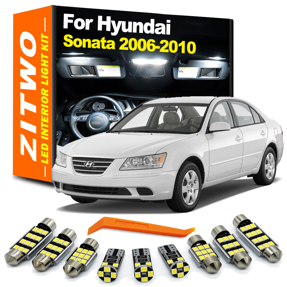 AutoGlowLED 14Pcs LED Interior Light Kit for Hyundai Sonata 2006-2010